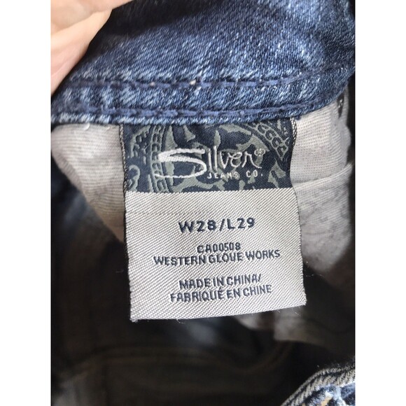 Silver Jeans Aiko bootcut Dark Wash Pants Size W 28 L 29 - Picture 10 of 10